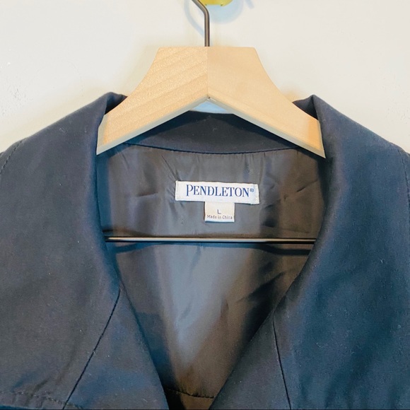 Pendleton Black Jacket with Side Pockets Collared - Picture 2 of 6